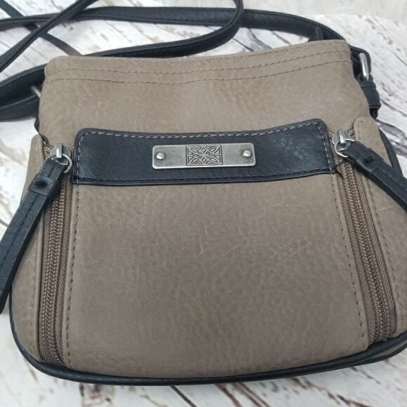 Faux Leather Dark Tan. Crossbody Bag. - Picture 3 of 11